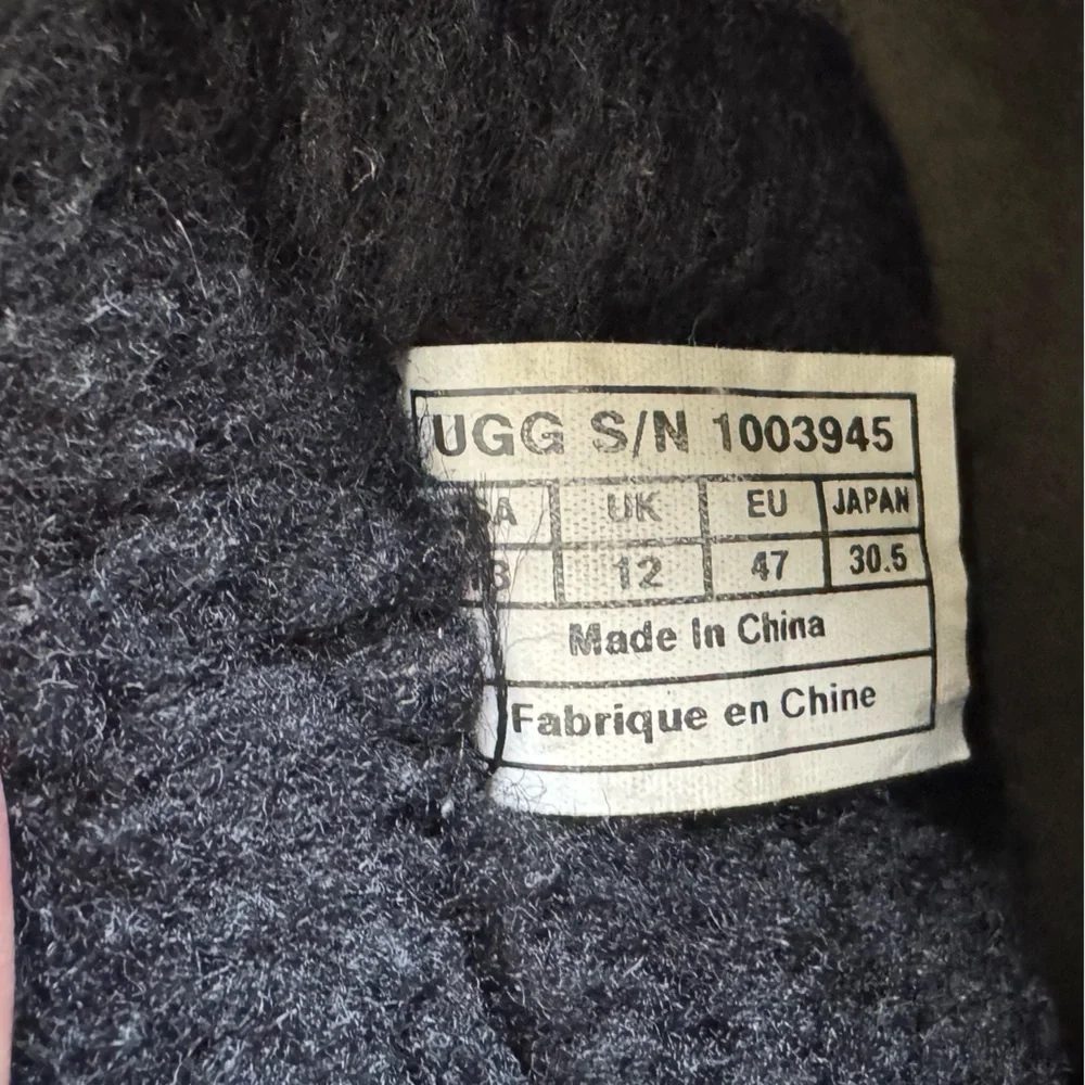 UGG Classic Mini Deco Snow Boots 'Black Grey Men’s. Size 13